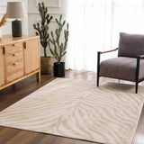 Beige Manteca Zebra Print Area Rug - Ornate Home