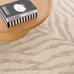 Beige Manteca Zebra Print Area Rug - Ornate Home