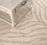 Beige Manteca Zebra Print Area Rug - Ornate Home