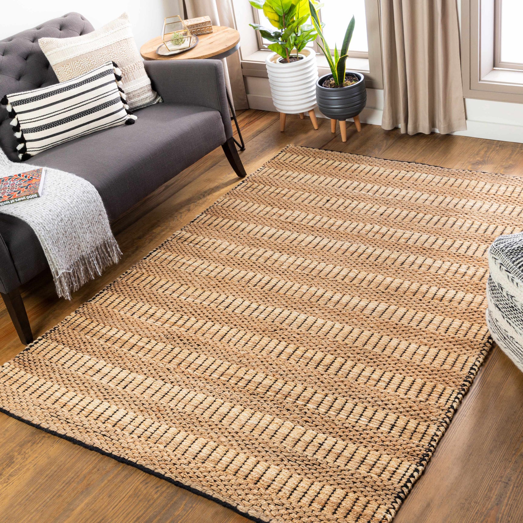 Beige Numurkah Braided Jute Area Rug - Clearance - Ornate Home