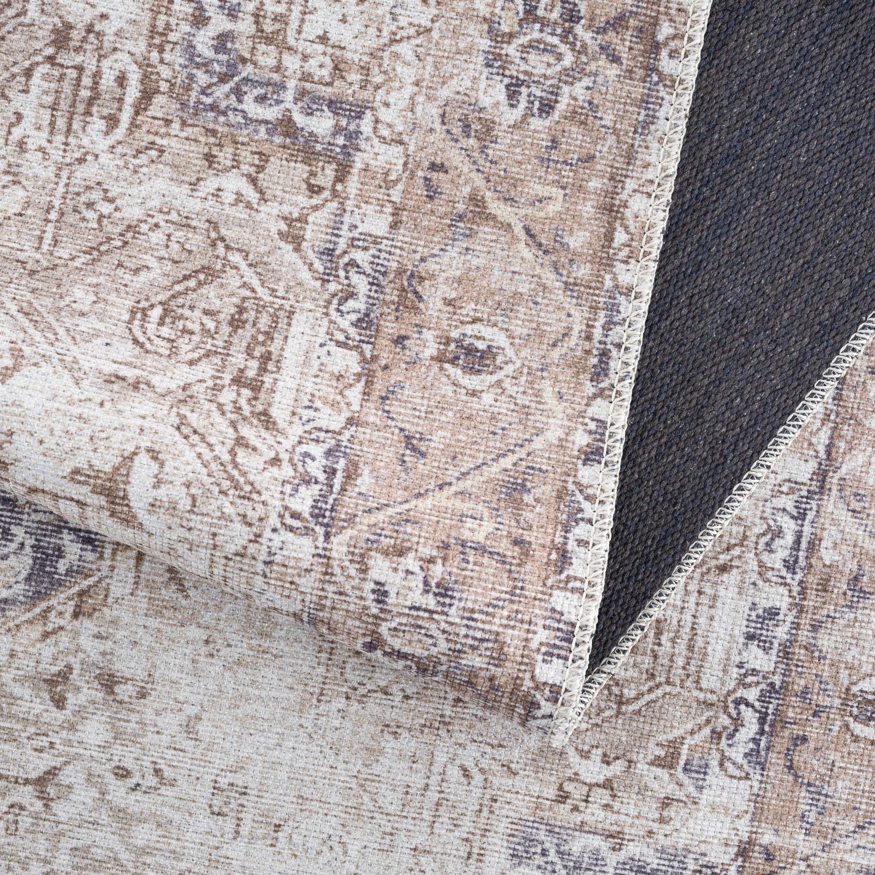 Beige Rosman Washable Area Rug - Clearance - Ornate Home