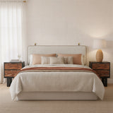 Bela Ivory Floating Queen Headboard - Ornate Home