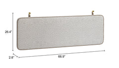 Bela Ivory Floating Queen Headboard - Ornate Home