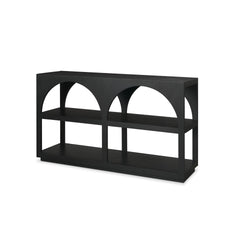 Bela Matte Black 54" Wood Arched Console Table