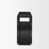 Bela Matte Black 54" Wood Arched Console Table - Ornate Home