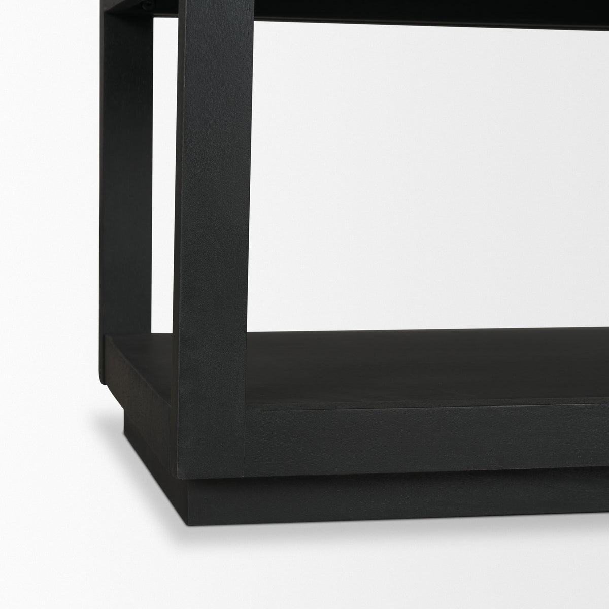 Bela Matte Black 54" Wood Arched Console Table - Ornate Home