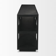 Bela Matte Black 80" Wood Arched Console Table