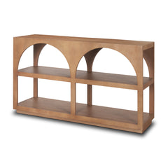 Bela Medium Brown 54" Arched Console Table Wood - Ornate Home