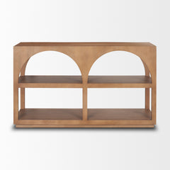 Bela Medium Brown 54" Arched Console Table Wood - Ornate Home