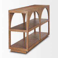 Bela Medium Brown 54" Arched Console Table Wood - Ornate Home