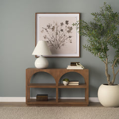 Bela Medium Brown 54" Arched Console Table Wood - Ornate Home
