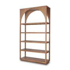 Bela Medium Brown Arched Shelving Unit Wood - Ornate Home
