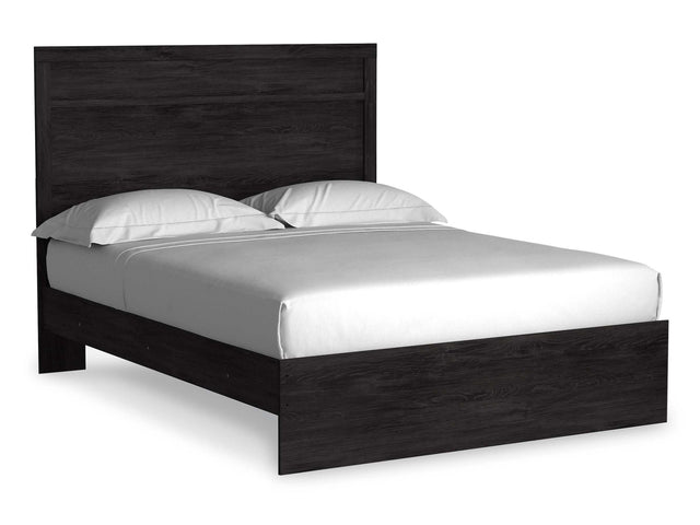 Belachime Black Queen Panel Bed - Ornate Home