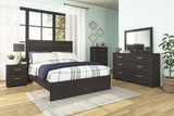 Belachime Black Queen Panel Bed - Ornate Home