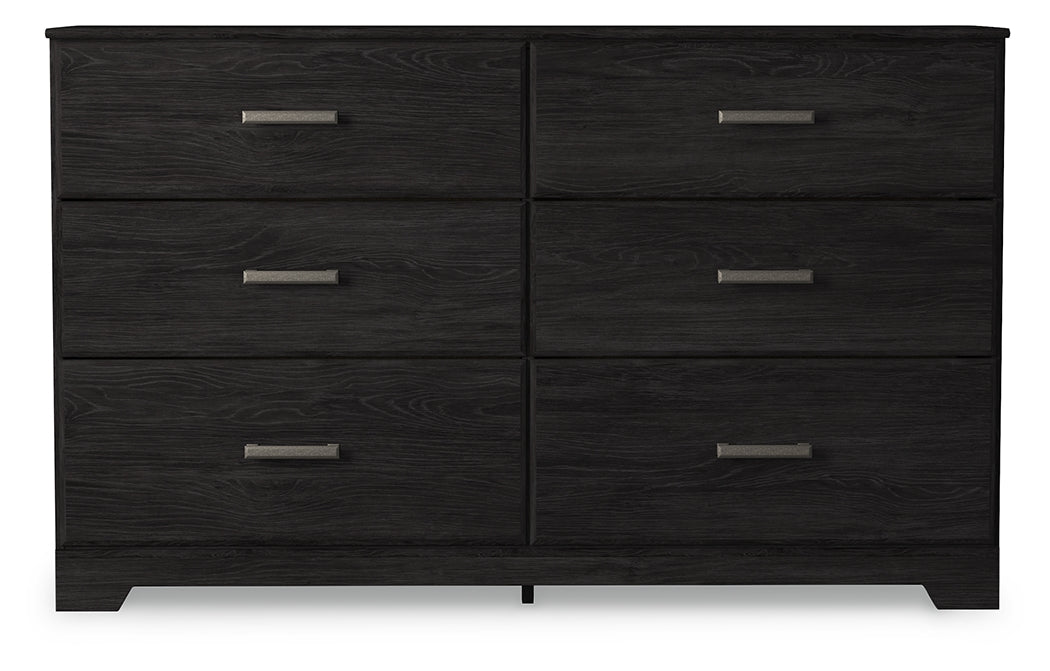 Belachime Charcoal Full Panel Bed, Dresser, Chest and 2 Nightstands - Ornate Home