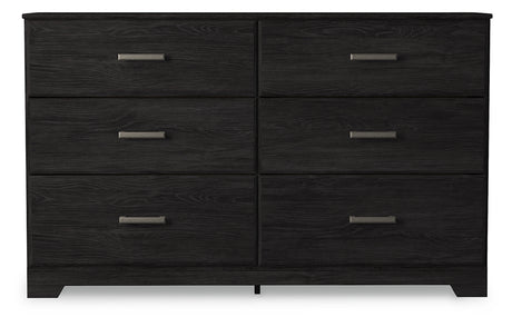 Belachime Charcoal Full Panel Bed, Dresser, Chest and 2 Nightstands - Ornate Home