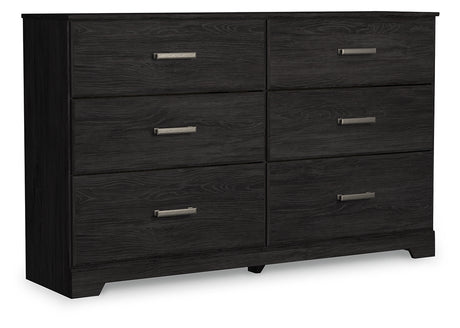 Belachime Charcoal Full Panel Bed, Dresser, Chest and 2 Nightstands - Ornate Home
