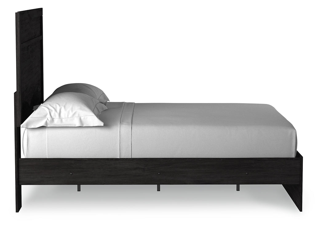 Belachime Charcoal Full Panel Bed, Dresser, Chest and 2 Nightstands - Ornate Home