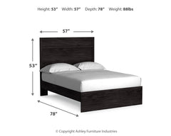 Belachime Charcoal Full Panel Bed, Dresser, Chest and 2 Nightstands - Ornate Home