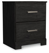 Belachime Charcoal Full Panel Bed, Dresser, Chest and 2 Nightstands - Ornate Home