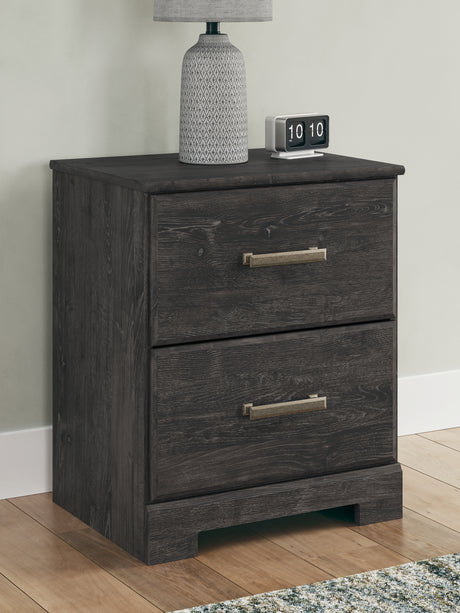 Belachime Charcoal Full Panel Bed, Dresser, Chest and 2 Nightstands - Ornate Home