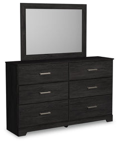 Belachime Charcoal Full Panel Bed, Dresser, Mirror and Nightstand - Ornate Home