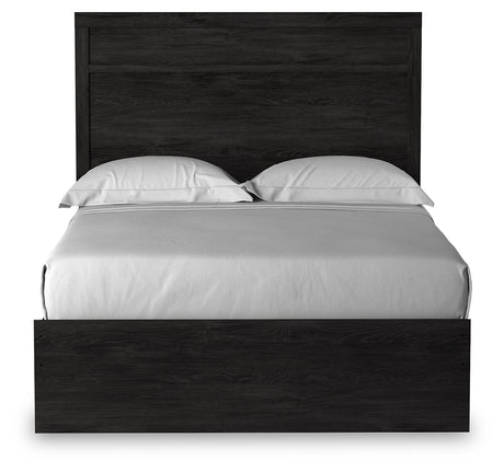 Belachime Charcoal Full Panel Bed, Dresser, Mirror and Nightstand - Ornate Home