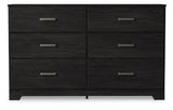 Belachime Charcoal King Panel Bed, Dresser, Chest and 2 Nightstands - Ornate Home