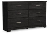 Belachime Charcoal King Panel Bed, Dresser, Chest and 2 Nightstands - Ornate Home
