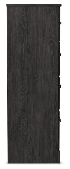 Belachime Charcoal King Panel Bed, Dresser, Chest and 2 Nightstands - Ornate Home