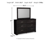 Belachime Charcoal King Panel Bed, Dresser, Mirror, Chest and Nightstand - Ornate Home