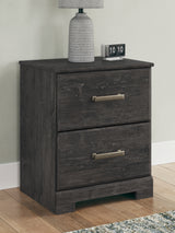 Belachime Charcoal King Panel Bed, Dresser, Mirror, Chest and Nightstand - Ornate Home