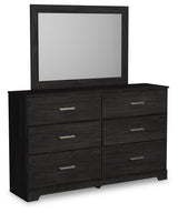 Belachime Charcoal King Panel Bed, Dresser Mirror and 2 Nightstands (Online Special Price) - Ornate Home