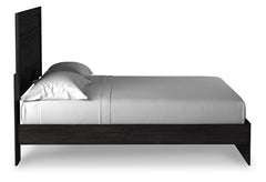 Belachime Charcoal King Panel Bed, Dresser Mirror and 2 Nightstands - Ornate Home