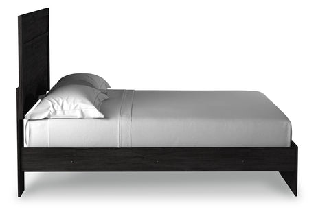 Belachime Charcoal King Panel Bed, Dresser Mirror and 2 Nightstands - Ornate Home