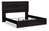 Belachime Charcoal King Panel Bed & Nightstand - Ornate Home