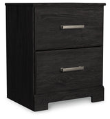 Belachime Charcoal King Panel Bed & Nightstand - Ornate Home