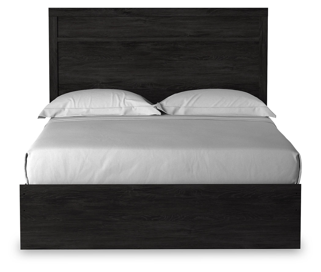 Belachime Charcoal Queen Panel Bed, Dresser, Mirror, and Nightstand (Online Special Price) - Ornate Home