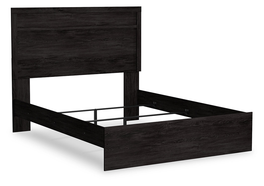 Belachime Charcoal Queen Panel Bed, Dresser, Mirror, and Nightstand (Online Special Price) - Ornate Home