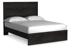 Belachime Charcoal Queen Panel Bed, Dresser, Mirror, and Nightstand - Ornate Home
