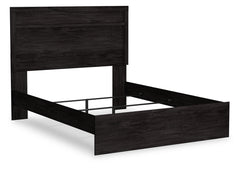 Belachime Charcoal Queen Panel Bed, Dresser, Mirror, and Nightstand - Ornate Home