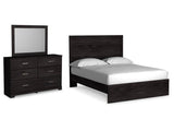 Belachime Charcoal Queen Panel Bedroom Set with Dresser and Mirror (Online Special Price) - Ornate Home