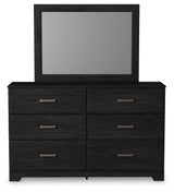 Belachime Charcoal Twin Panel Bedroom Set with Dresser and Mirror (Online Special Price) - Ornate Home