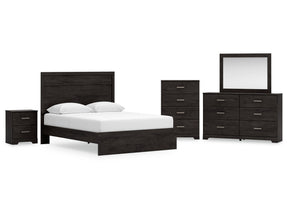 Belachime Queen Panel Bed, Dresser, Mirror, Chest and Nightstand - Ornate Home