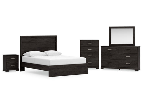 Belachime Queen Panel Bed, Dresser, Mirror, Chest and Nightstand - Ornate Home