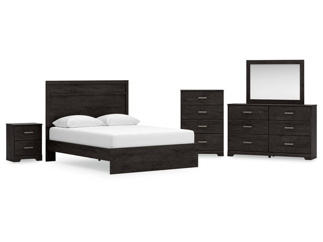 Belachime Queen Panel Bed, Dresser, Mirror, Chest and Nightstand - Ornate Home