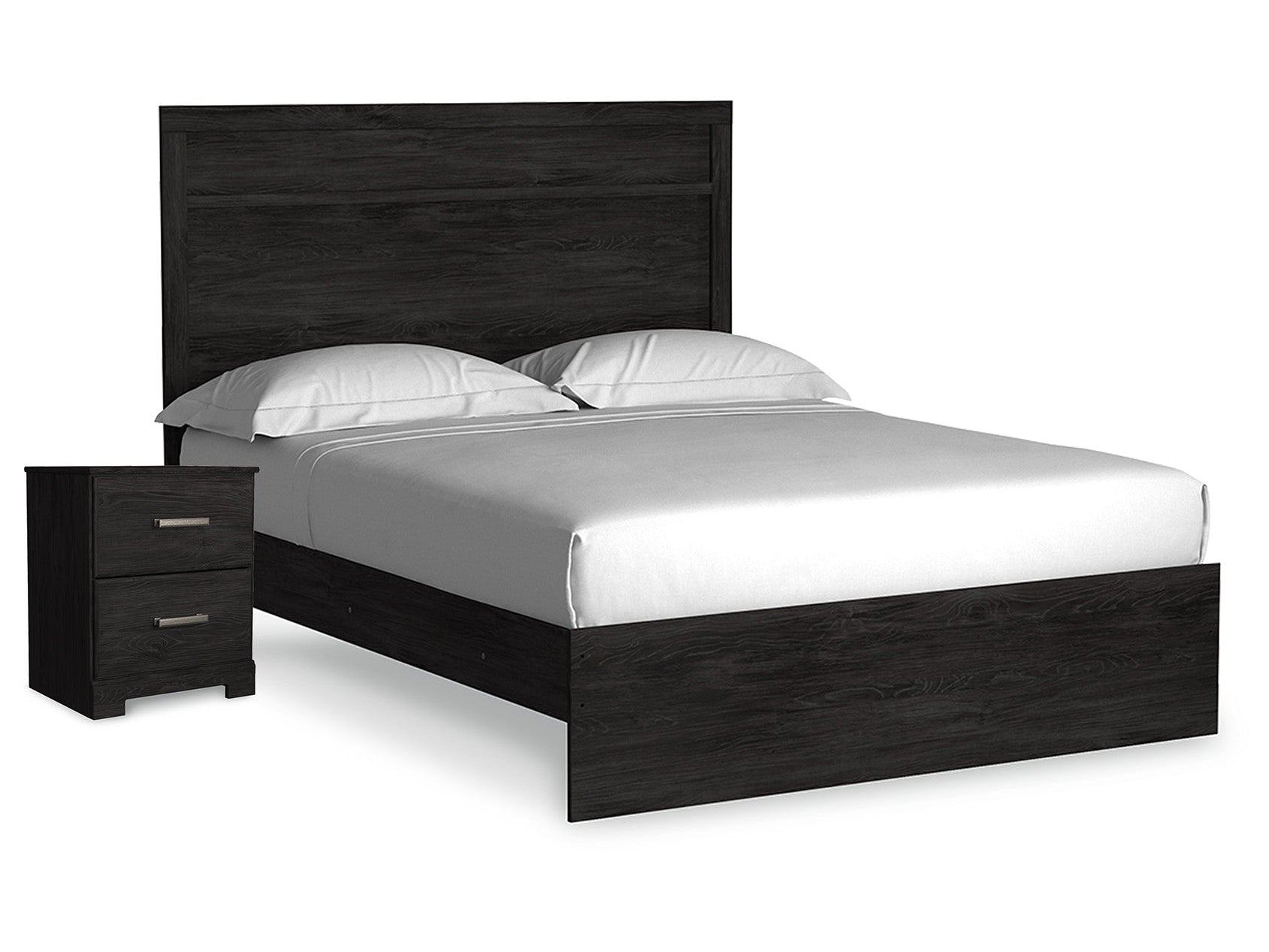 Belachime Queen Panel Bed and Nightstand - Ornate Home