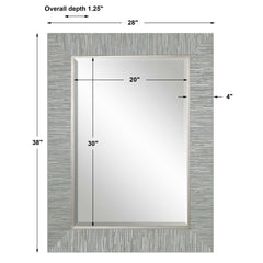 Belaya Gray Wood Mirror - Ornate Home