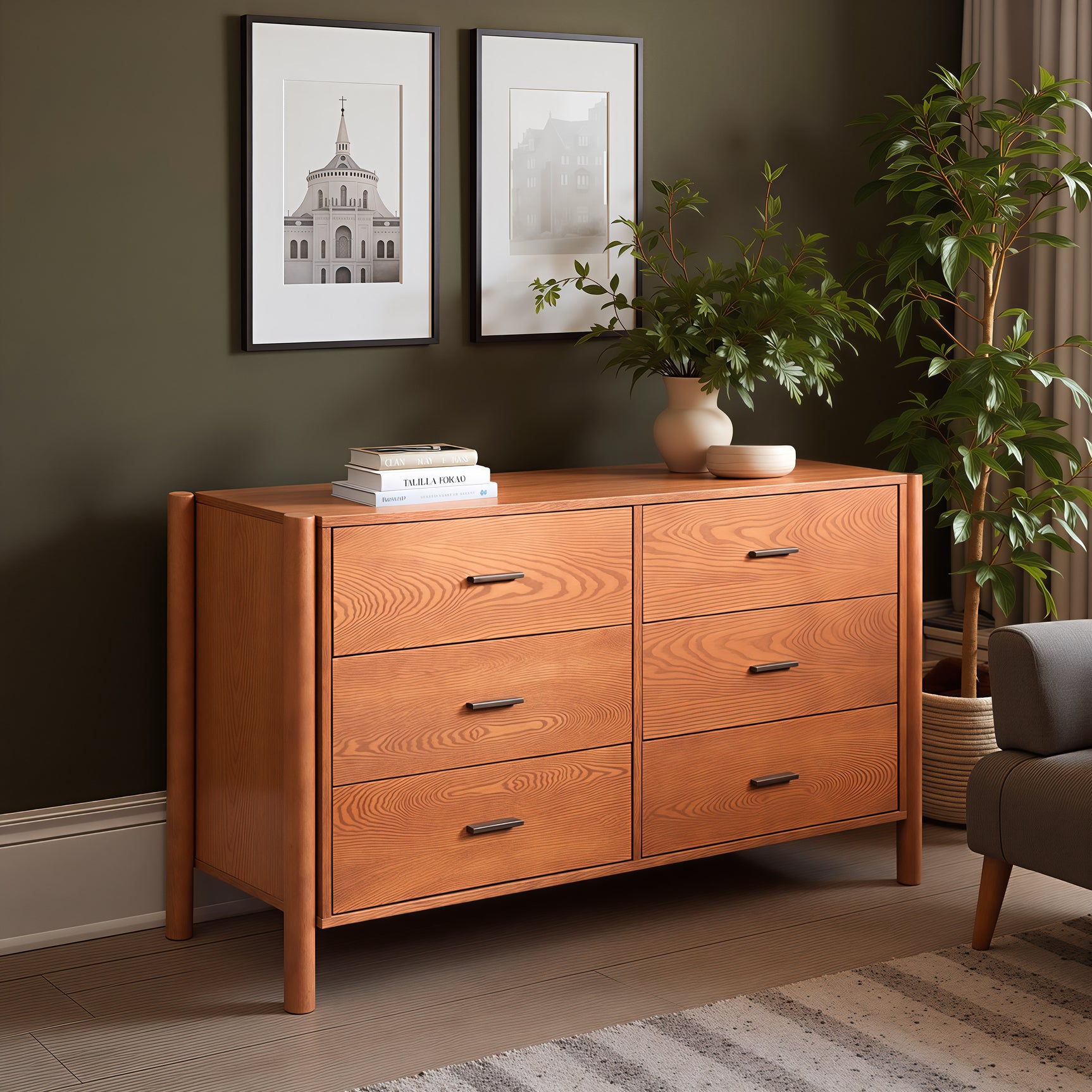 Beleza Walnut Dresser - Ornate Home