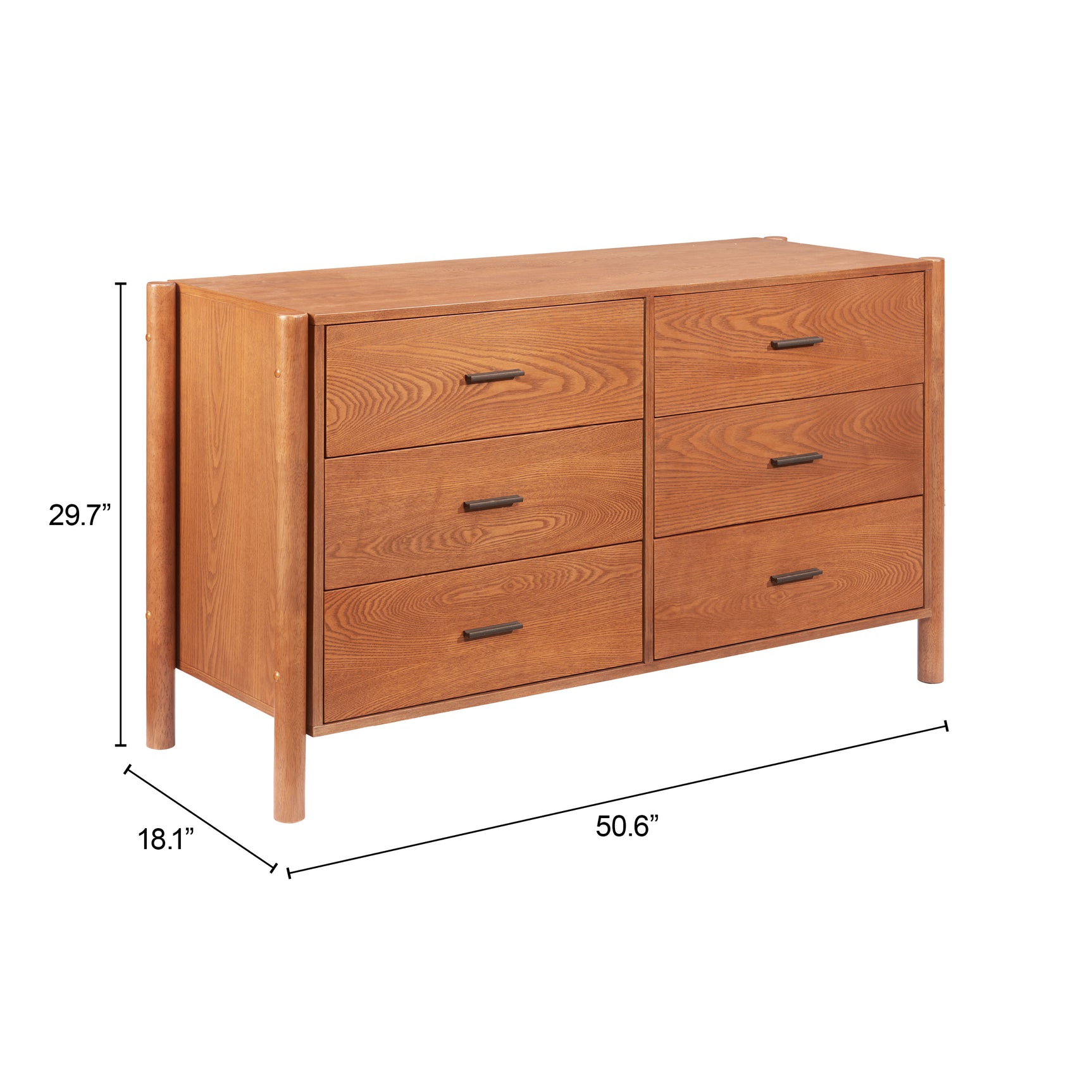 Beleza Walnut Dresser - Ornate Home